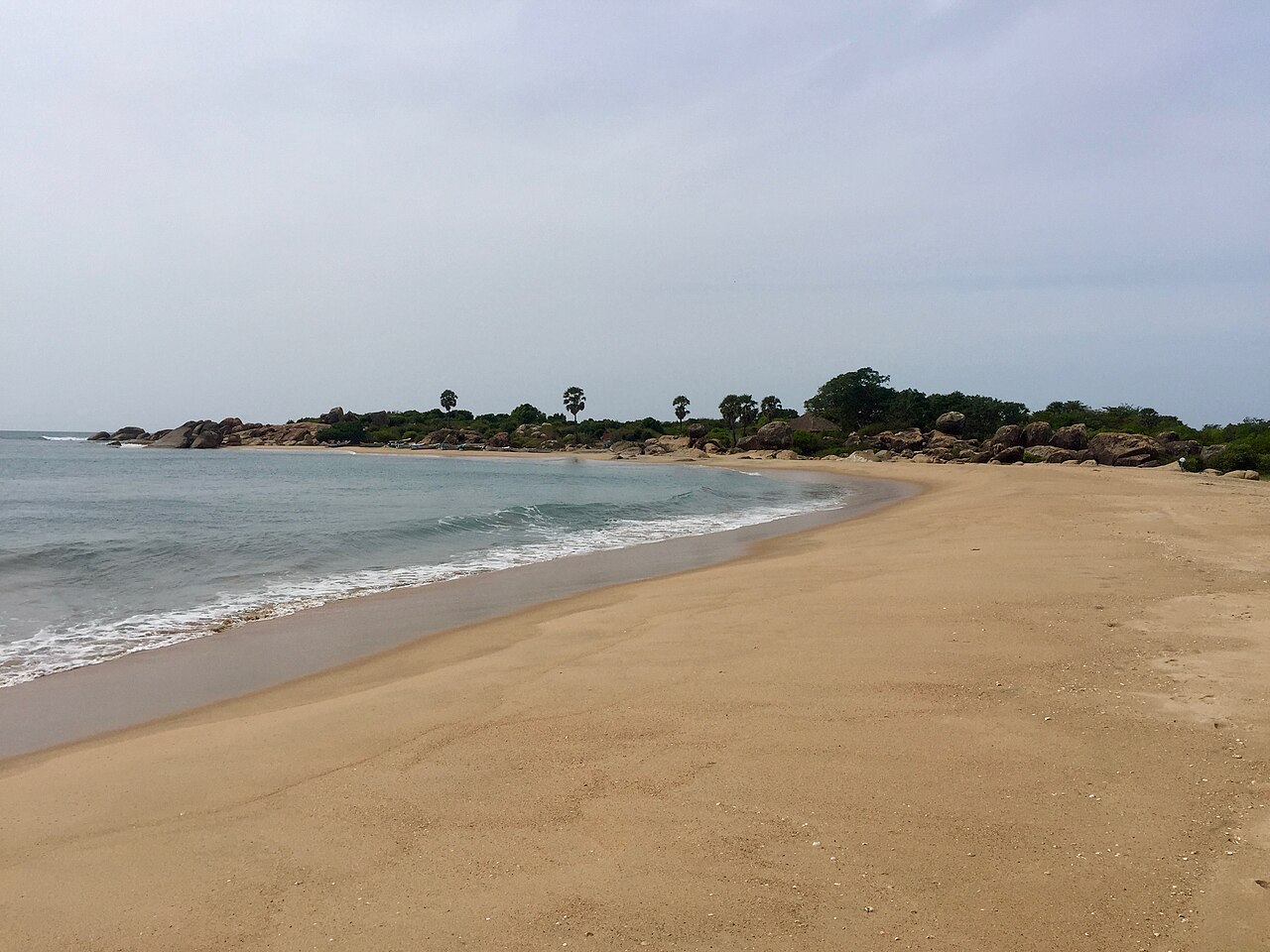 The beach at Whiskey Point near Arugam Bay