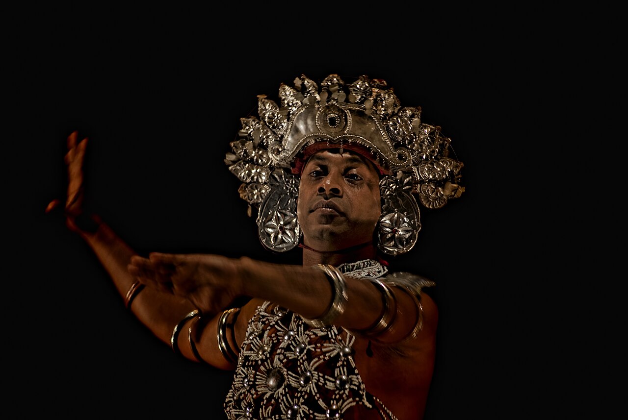 Kandyan dancers in silver headdress